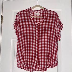 Red and white shirt